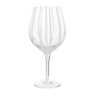 Stripe 红酒杯 650ml - 透明_白色条纹 - Broste Copenhagen