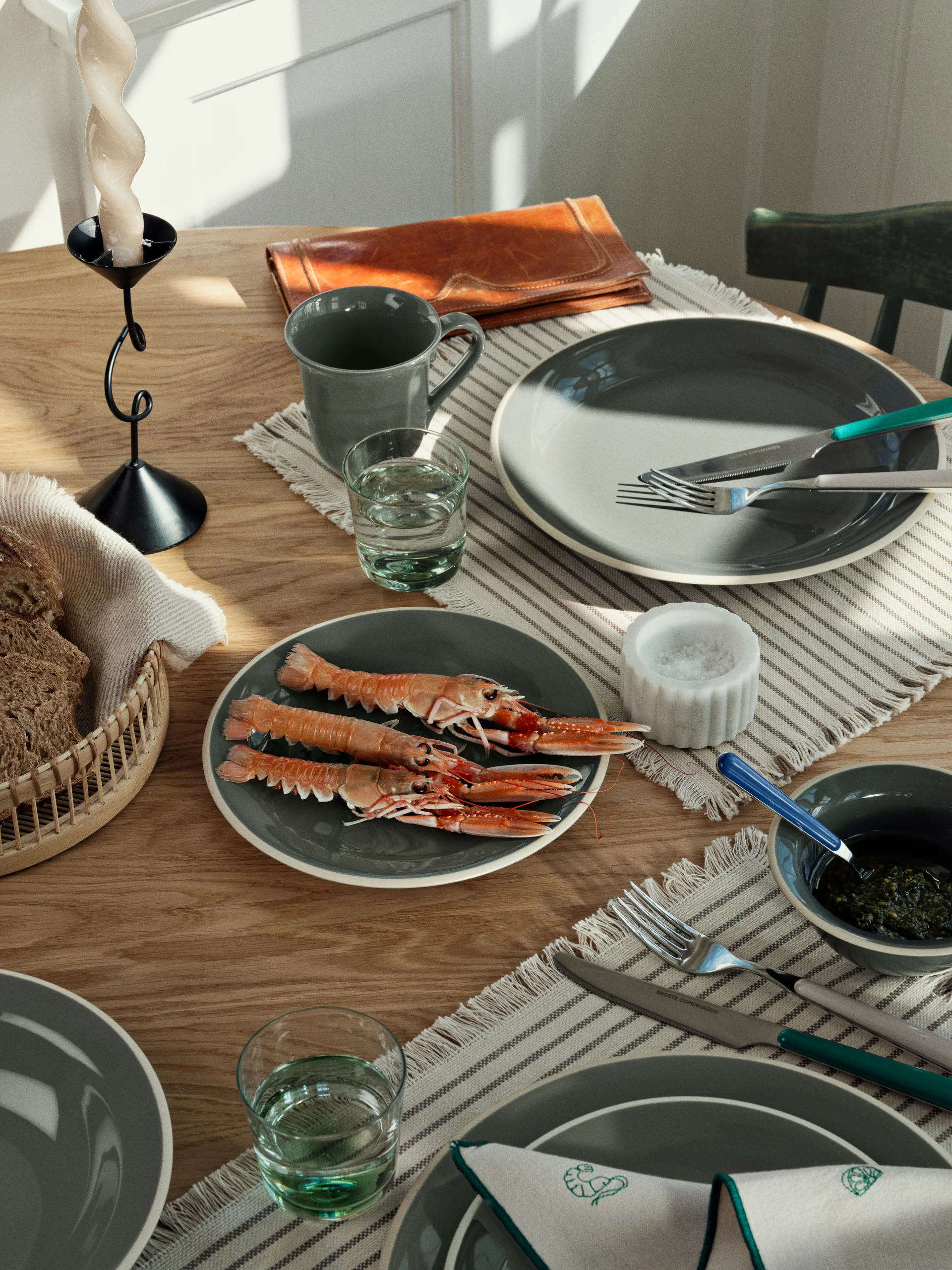 Taverna lunch 盘子 Ø22 cm, 绿色 Broste Copenhagen