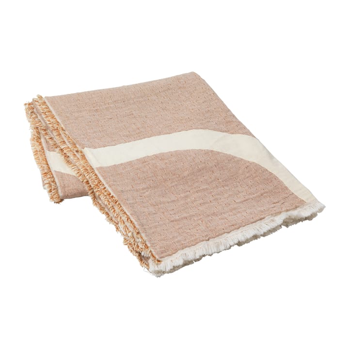 Tide 毯子  cotton-linen 130x180 cm, Caramel 棕色 Broste Copenhagen