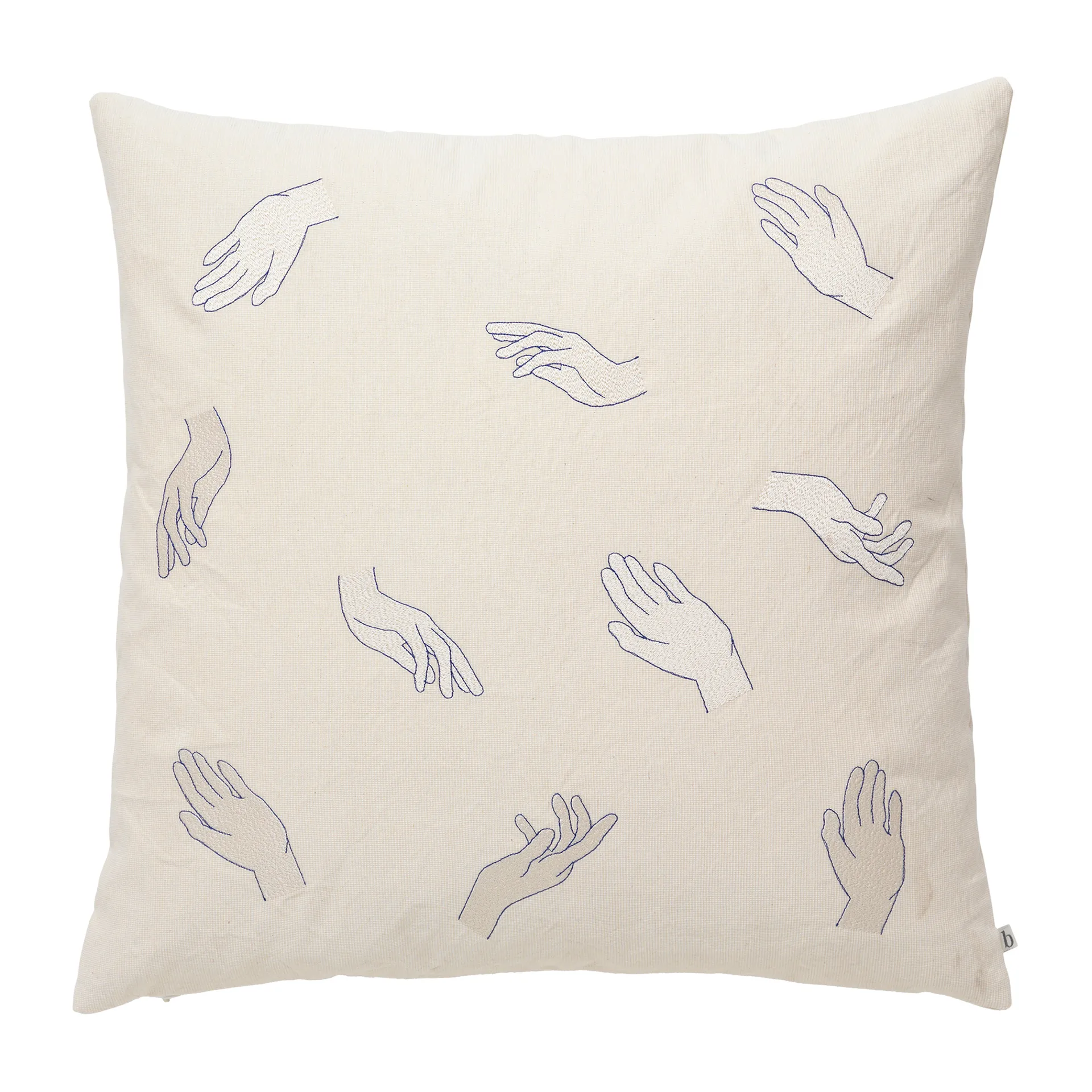 Touch 枕头套 50x50 cm, Intense 蓝色-off 白色 Broste Copenhagen