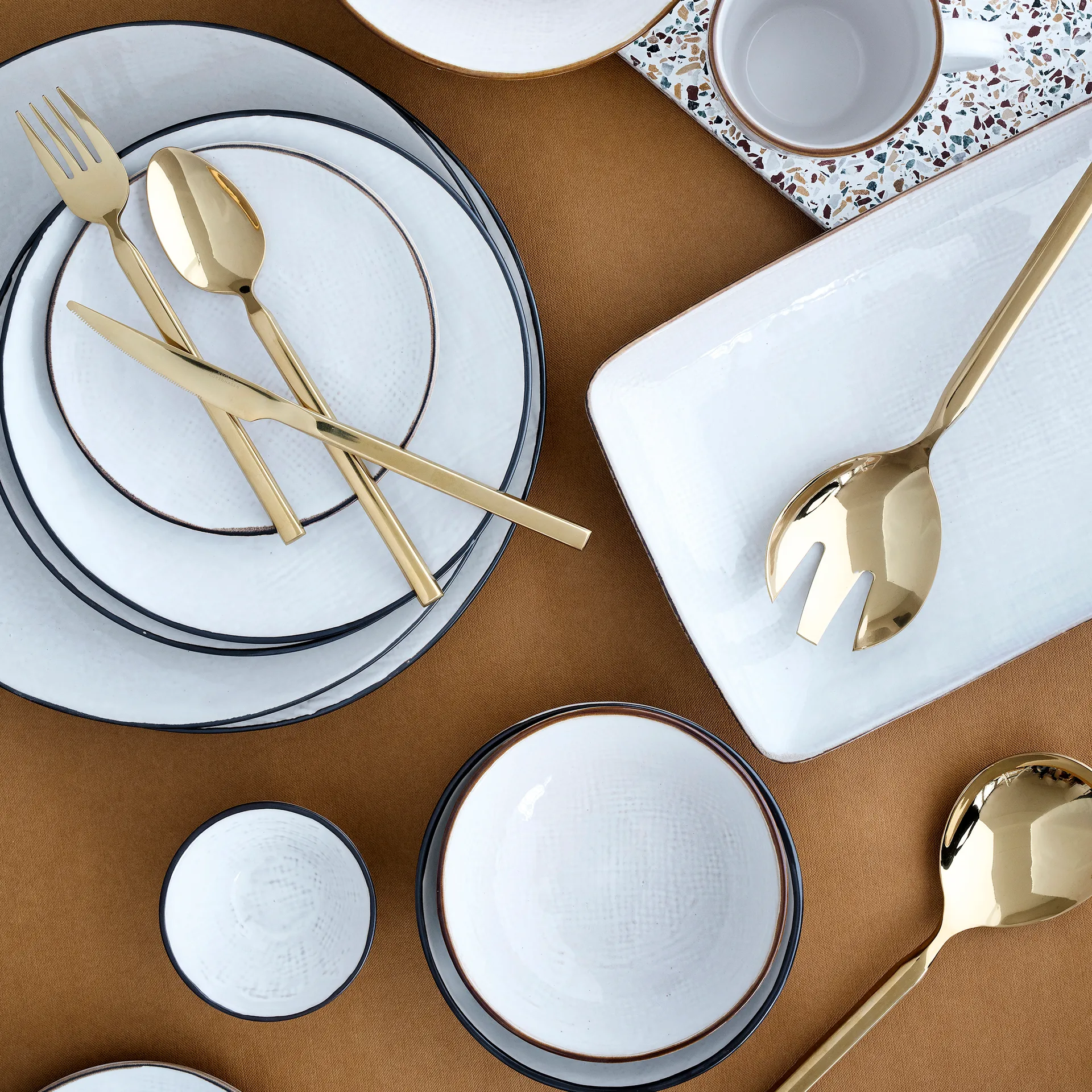 Tvis餐叉 4件套, gold Broste Copenhagen