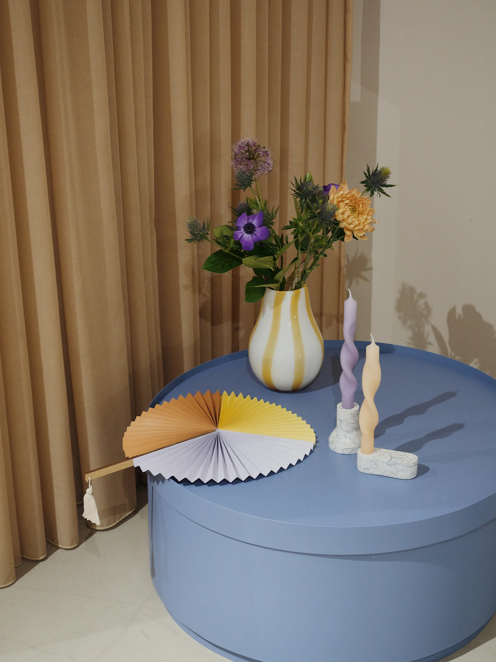 Twist twisted candles twisted 蜡烛 23 cm 两件套装, Orchid light 紫色 Broste Copenhagen