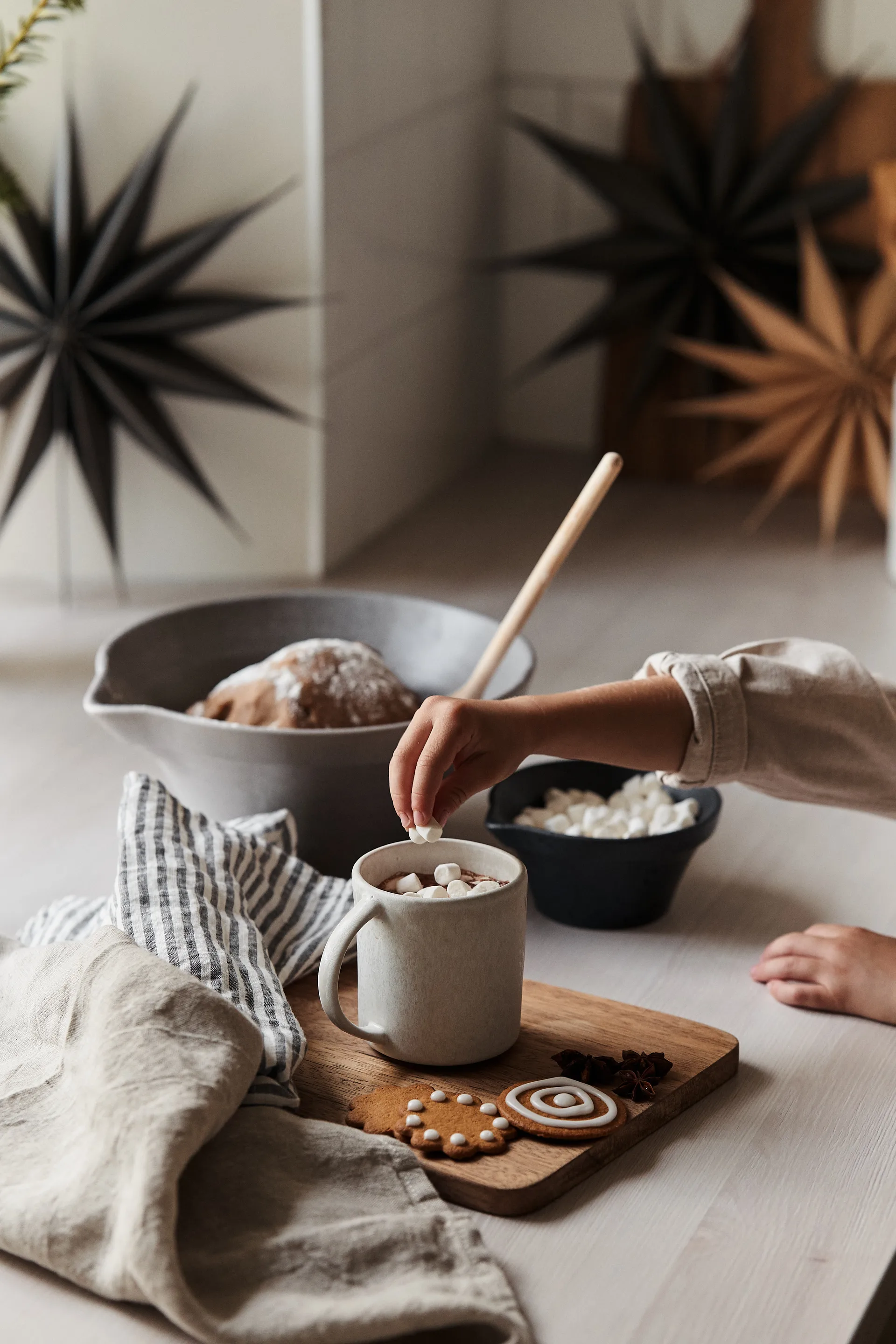 Venok Christmas star 40 cm, warm 灰色 Broste Copenhagen