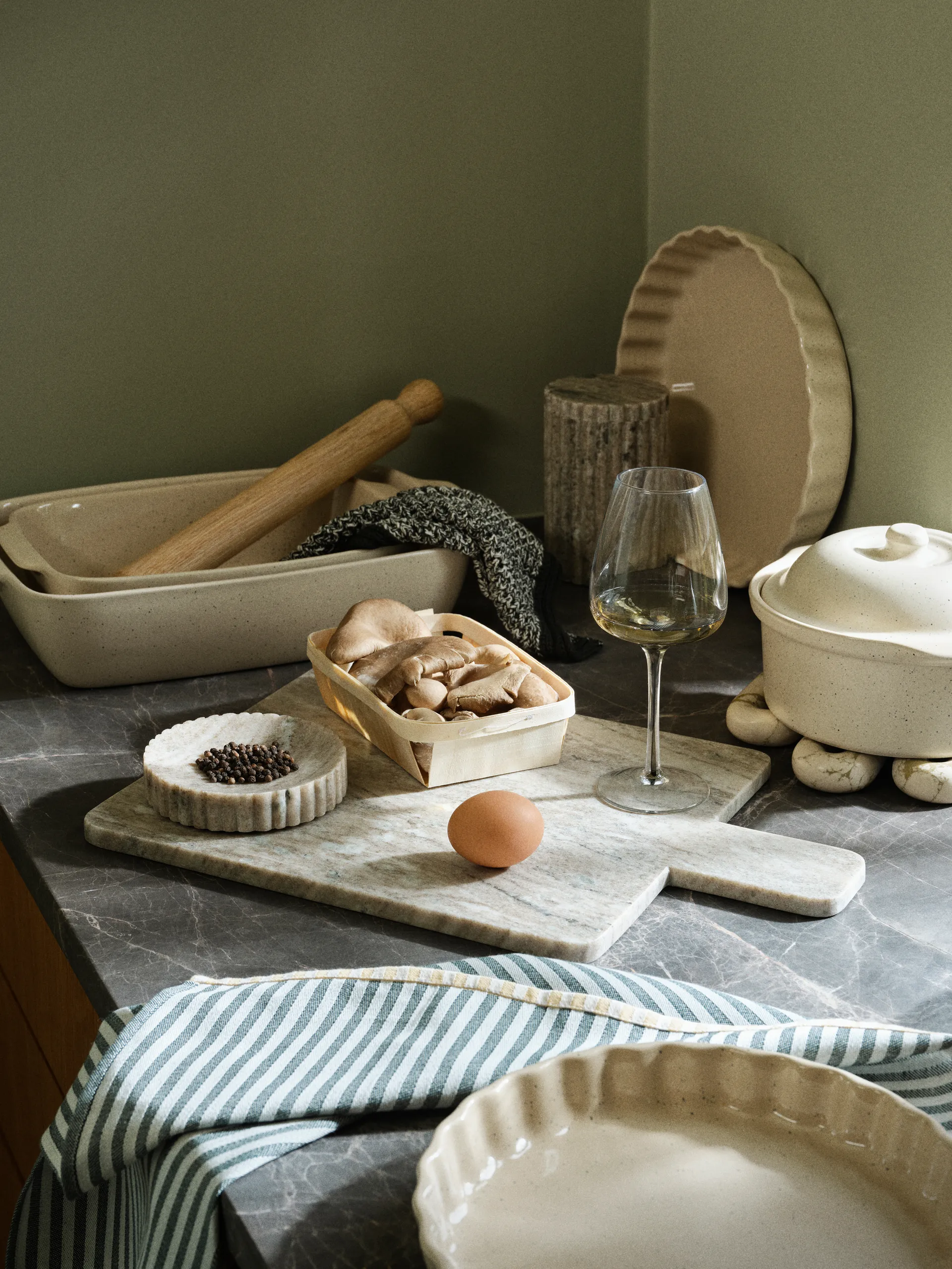 Vig pie dish Ø25 cm, 米色 Broste Copenhagen