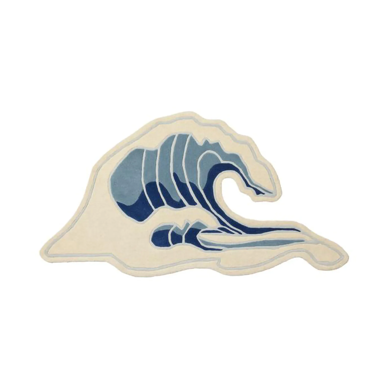 Wave 地毯, 蓝色, 85x160 cm Broste Copenhagen