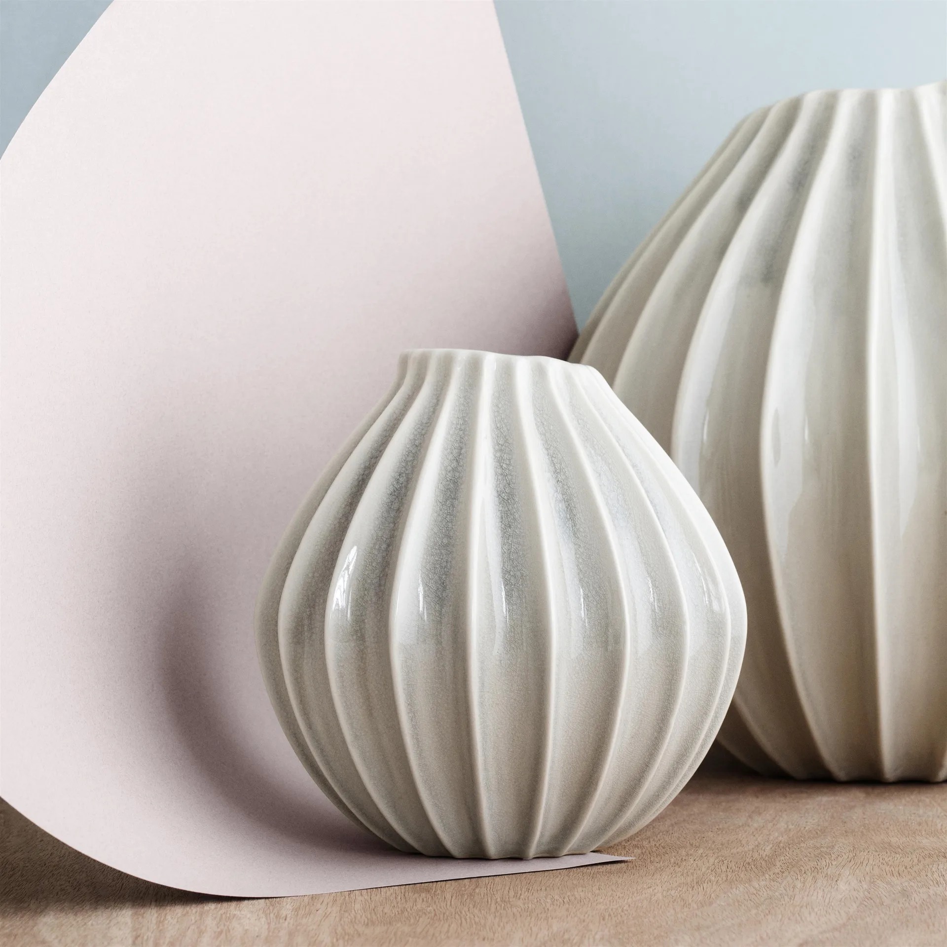 Wide 象牙色花瓶, 15cm Broste Copenhagen