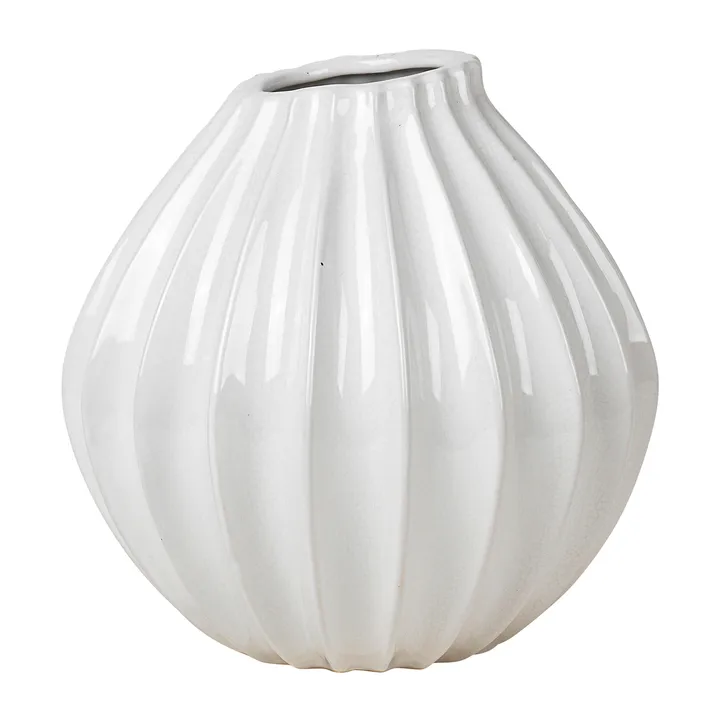 Wide 象牙色花瓶 - 25cm - Broste Copenhagen