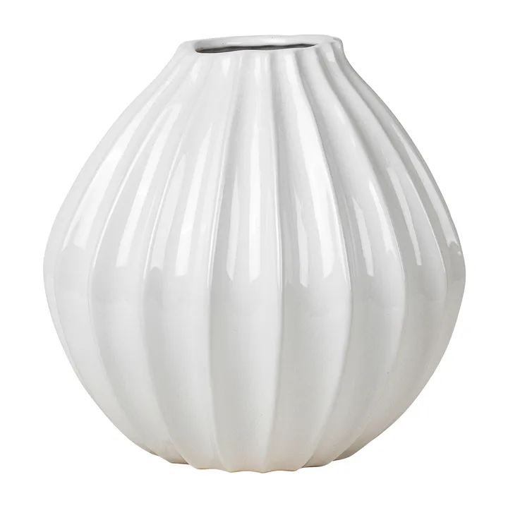 Wide 象牙色花瓶 - 30cm - Broste Copenhagen
