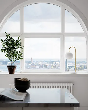 Bellagio 台灯 60 cm - 黄铜-白色 - By Rydéns