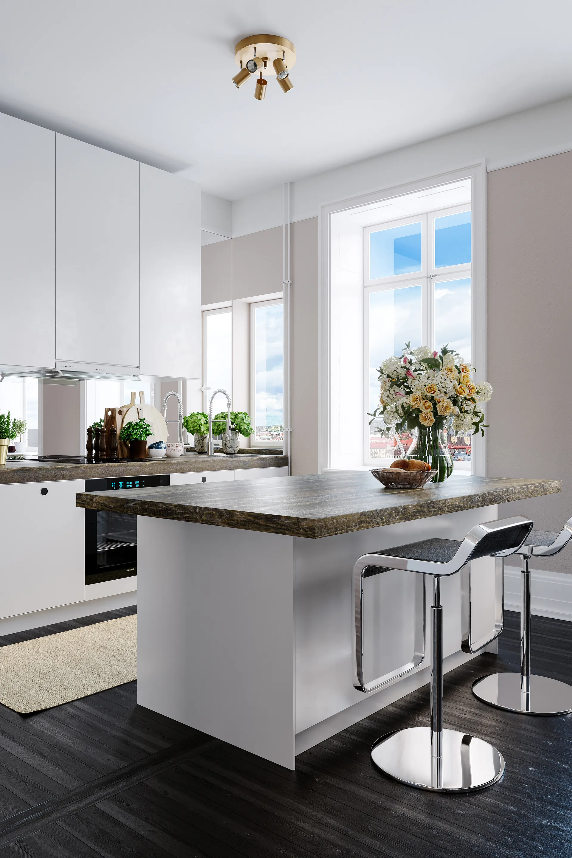 Correct 3 天花板吸顶灯/吊灯/聚光灯, 金色 By Rydéns