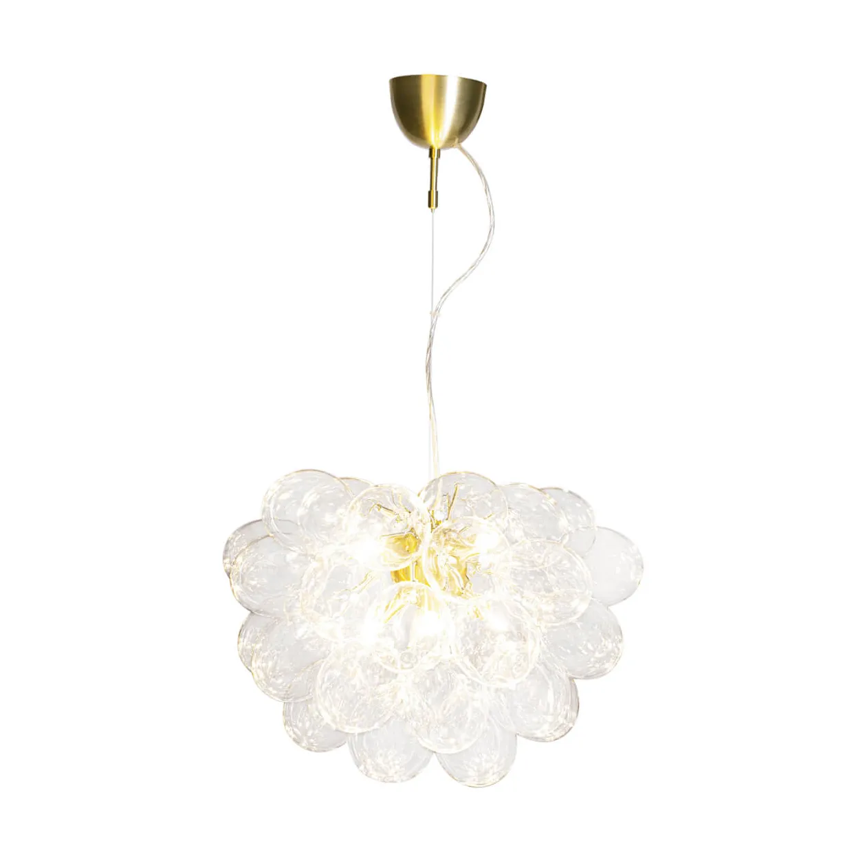 Gross 吊灯 Ø50 cm, 黄铜-透明 By Rydéns