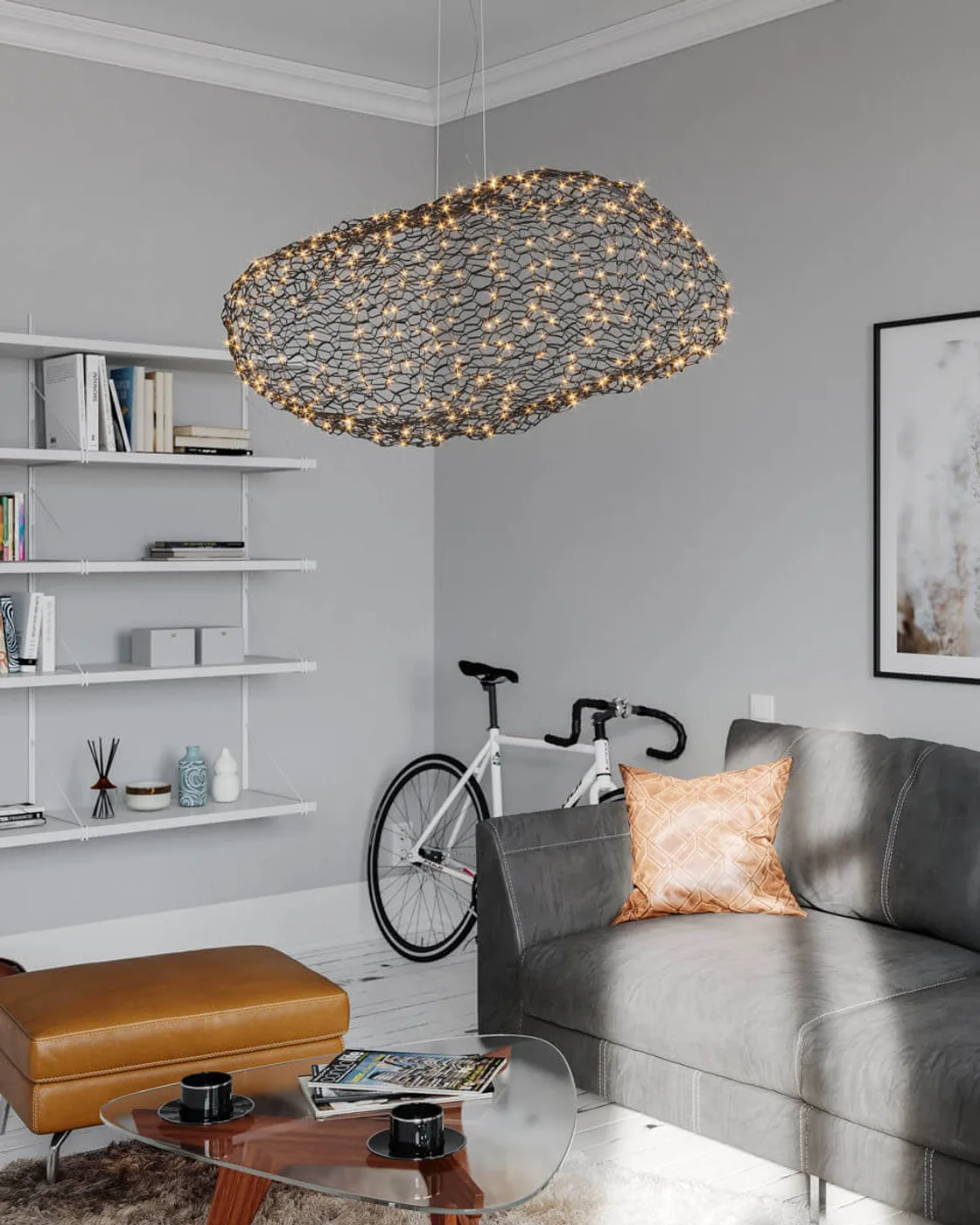 Hayden 吊灯, 哑光 黑色, 115 cm By Rydéns