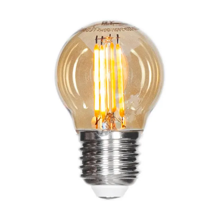 可调光LED圆球形灯丝灯泡E27 4瓦 - 琥珀色_Ø4.5cm - By Rydéns