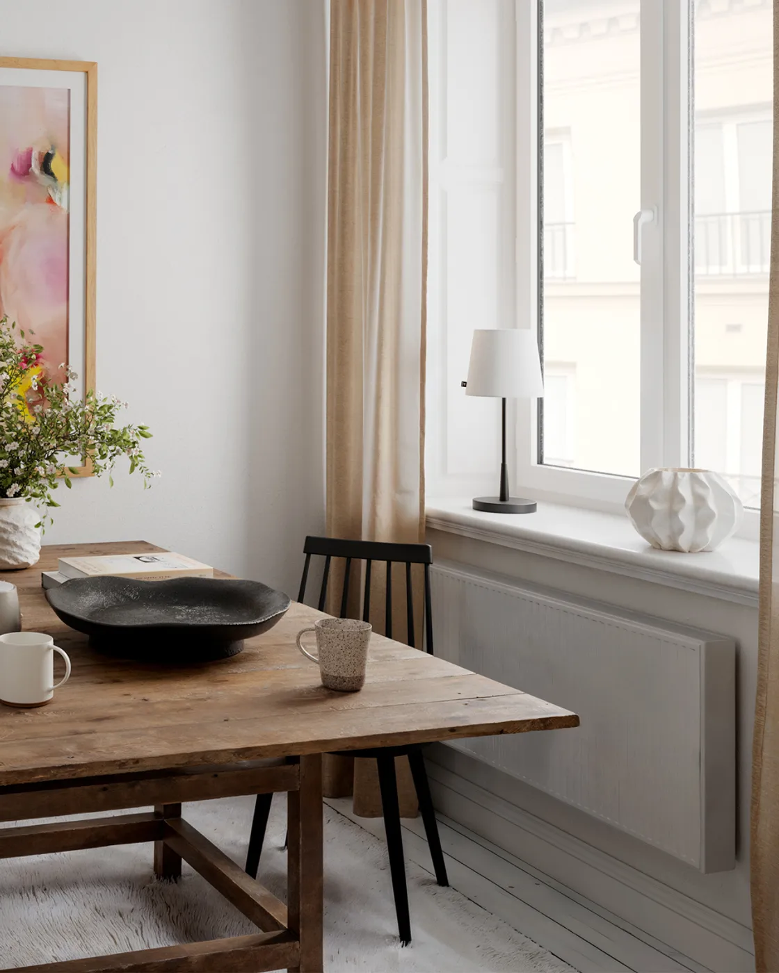 Lumi 台灯 48,5 cm, 哑光 黑色-白色 By Rydéns