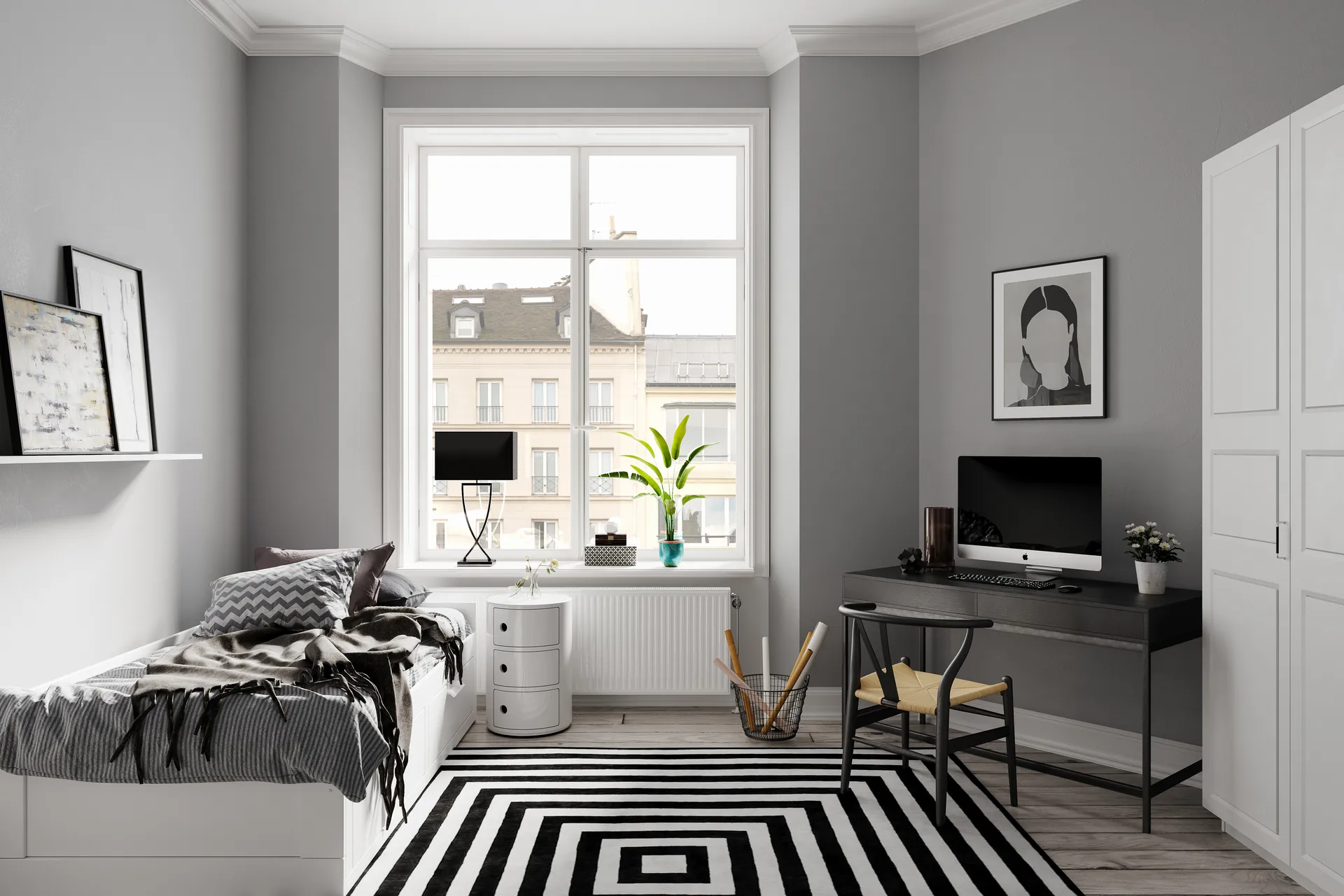 Omega 台灯 69 cm, 黑色-铬合金色 By Rydéns