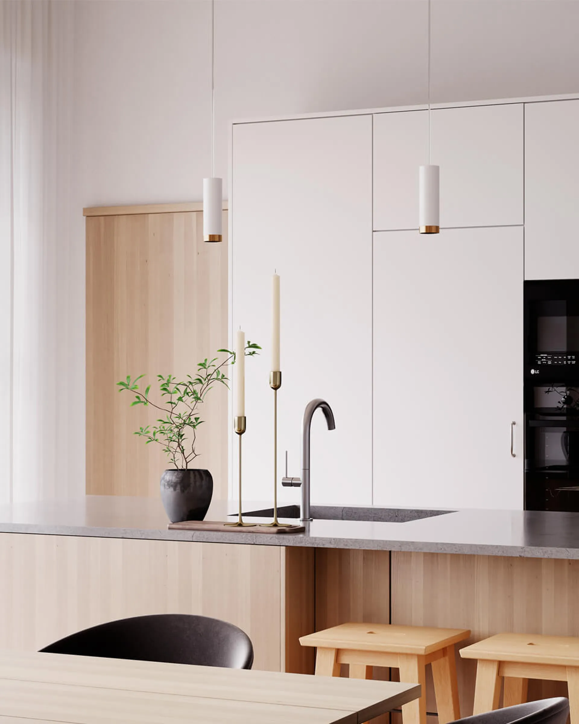 Puls pendulum 21 cm, 哑光 白色 By Rydéns