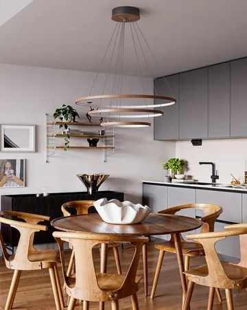 Trione 天花板灯 Ø80 cm - 核桃色 - By Rydéns