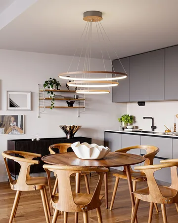 Trione 天花板灯 Ø80 cm - 核桃色 - By Rydéns