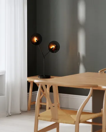 Turno 台灯 59 cm - 哑光 黑色-金色 - By Rydéns