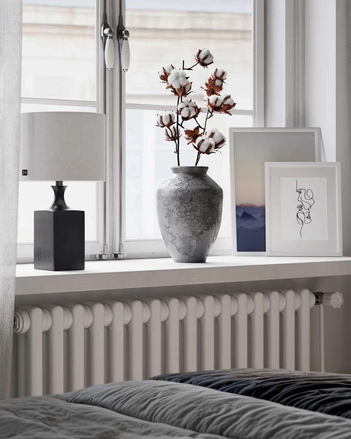 Woody 台灯 41 cm, 黑色-白色 By Rydéns