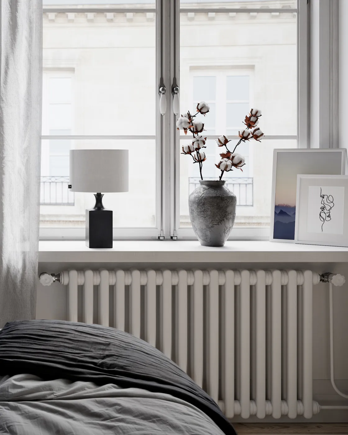 Woody 台灯 41 cm, 黑色-白色 By Rydéns