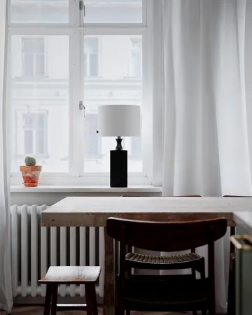 Woody 台灯 56 cm - 黑色-白色 - By Rydéns