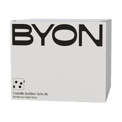 Arlo 烛台 M Ø15 cm, 酒红色 红色-浅蓝 Byon