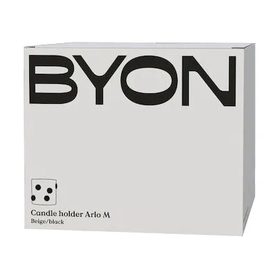 Arlo 灯笼 M Ø15cm, 米色_黑色 Byon