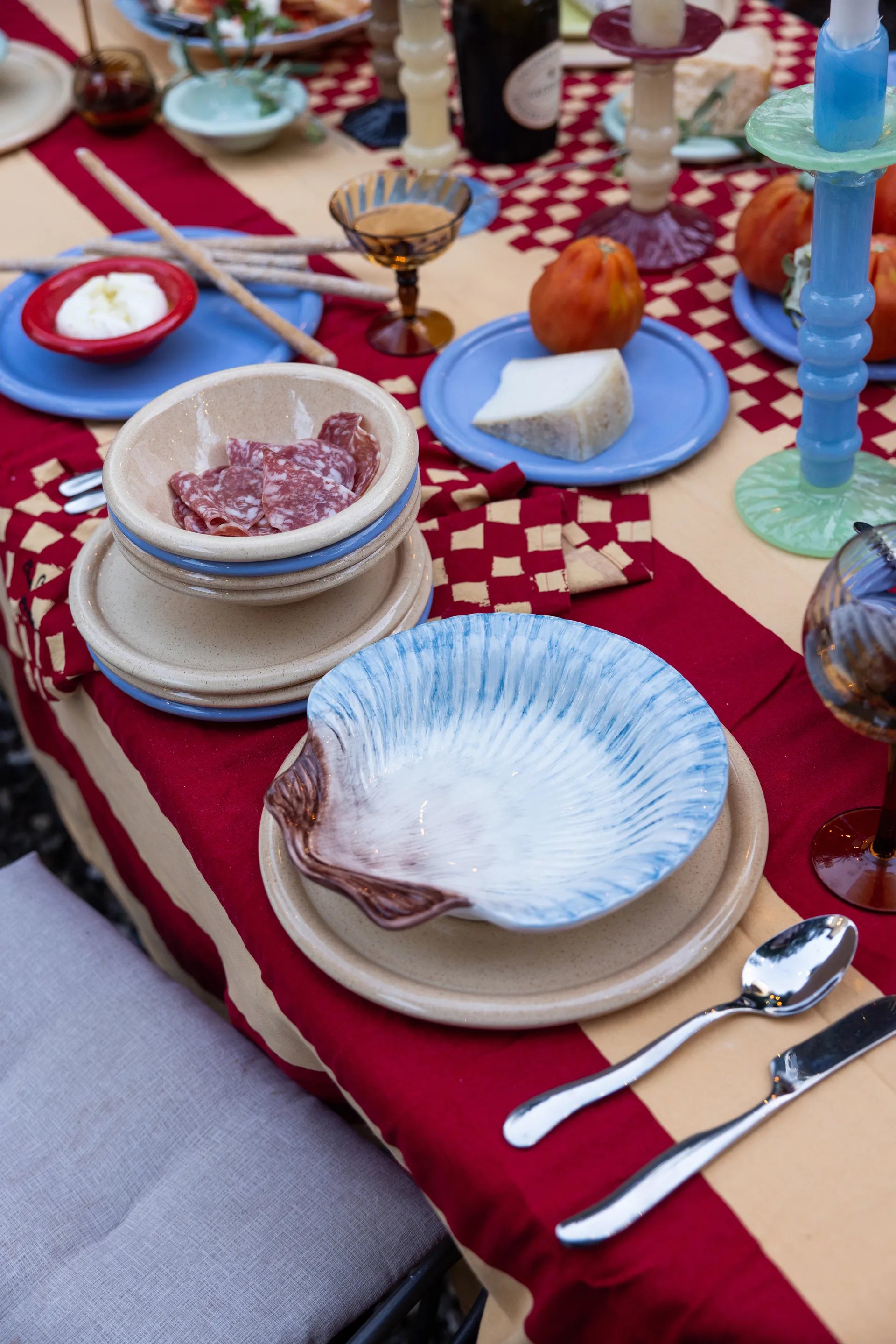 Armona 阿莫娜 海洋系列 贝壳盘 23.5x23.5cm, 浅蓝 Byon