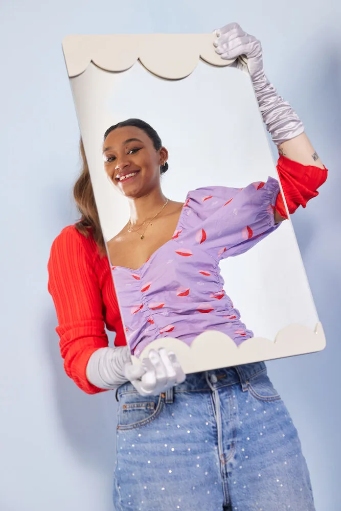 Bubbly 镜子 S 40x70 cm, 米色 Byon