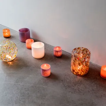 Calore 中号灯笼花瓶 直径15cm - 珊瑚色 - Byon