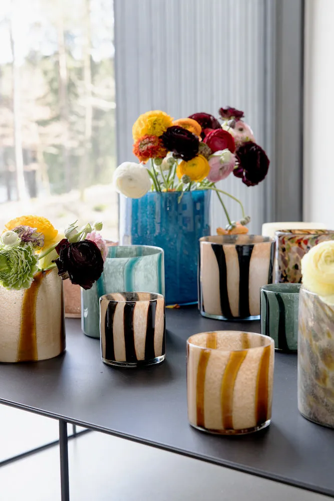 Calore 烛台-花瓶 M Ø15 cm, 黑色-米色 Byon