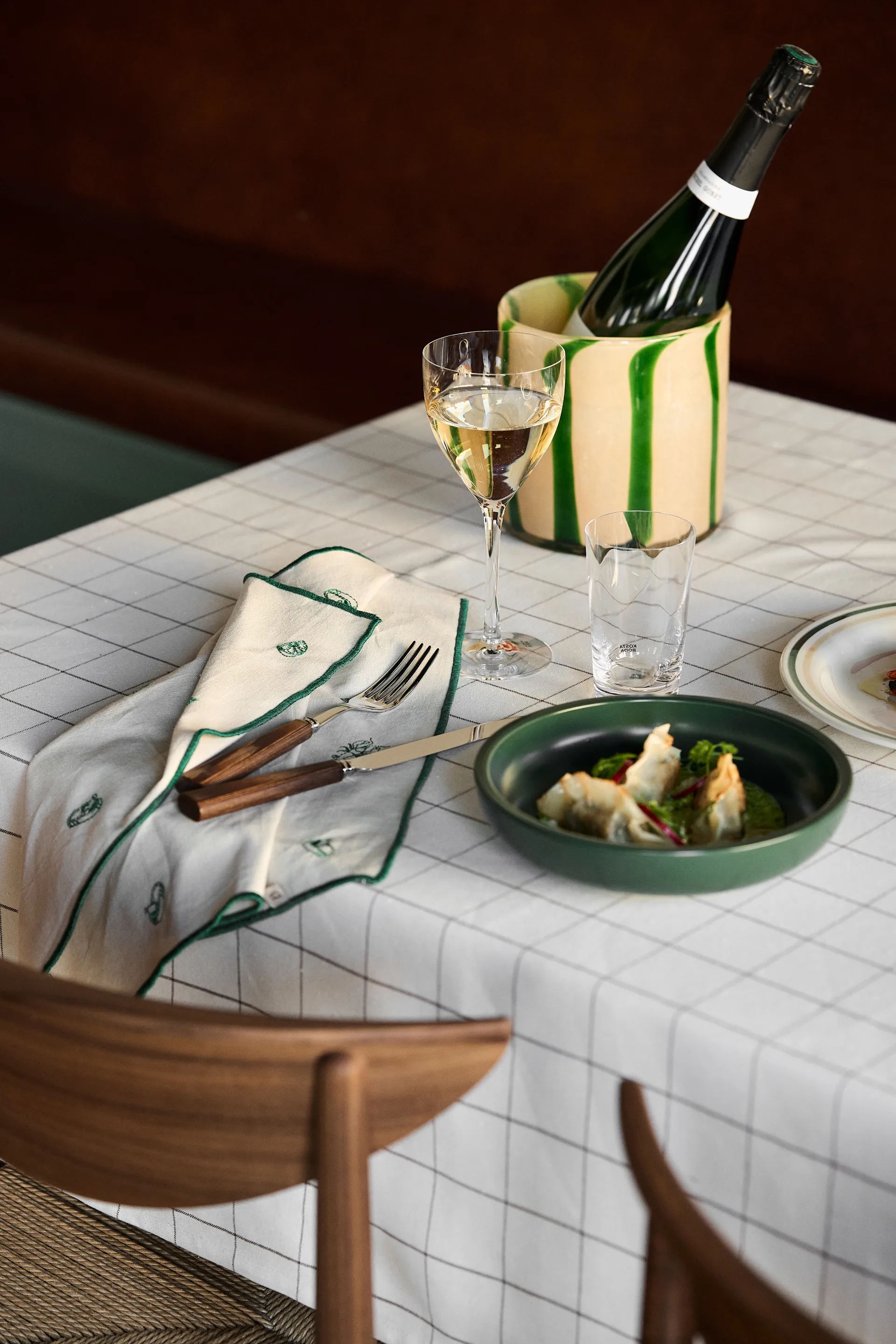 Calore 烛台-花瓶 M Ø15 cm, 绿色-米色 Byon