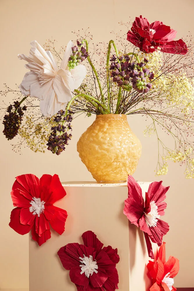 Corallo 花瓶 M 26x28x27cm, 黄色 Byon
