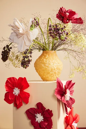 Corallo 花瓶 M 26x28x27cm - 黄色 - Byon