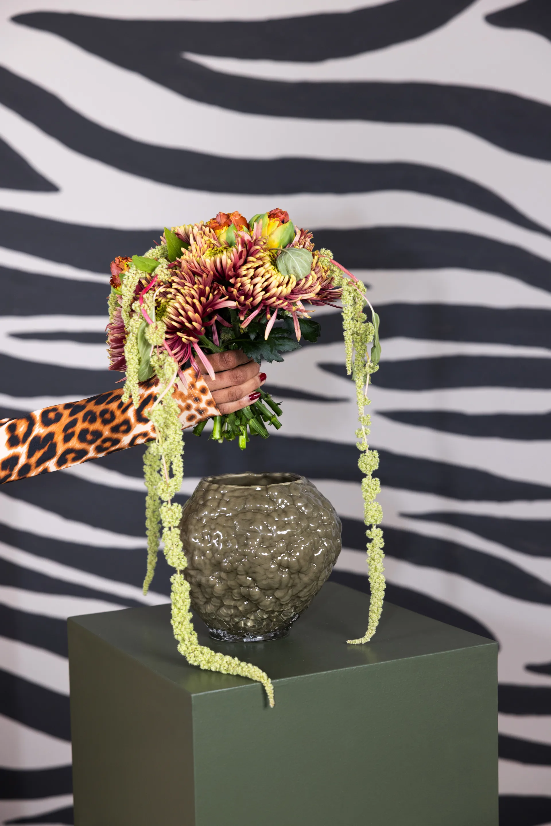 Corallo 花瓶 XS 19x17x17.5 cm, 绿色 Byon