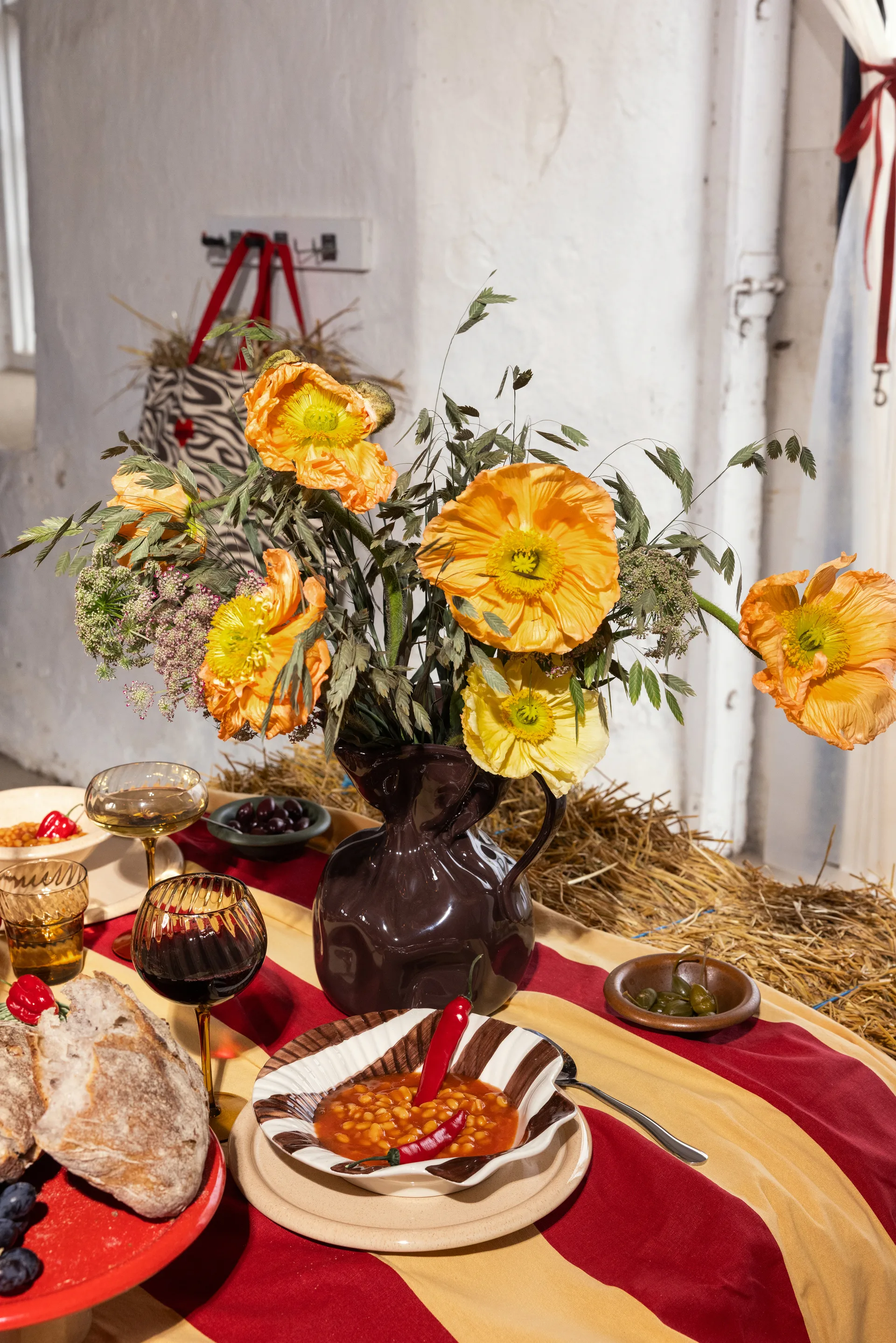 Crumple 花瓶, 褐色 Byon