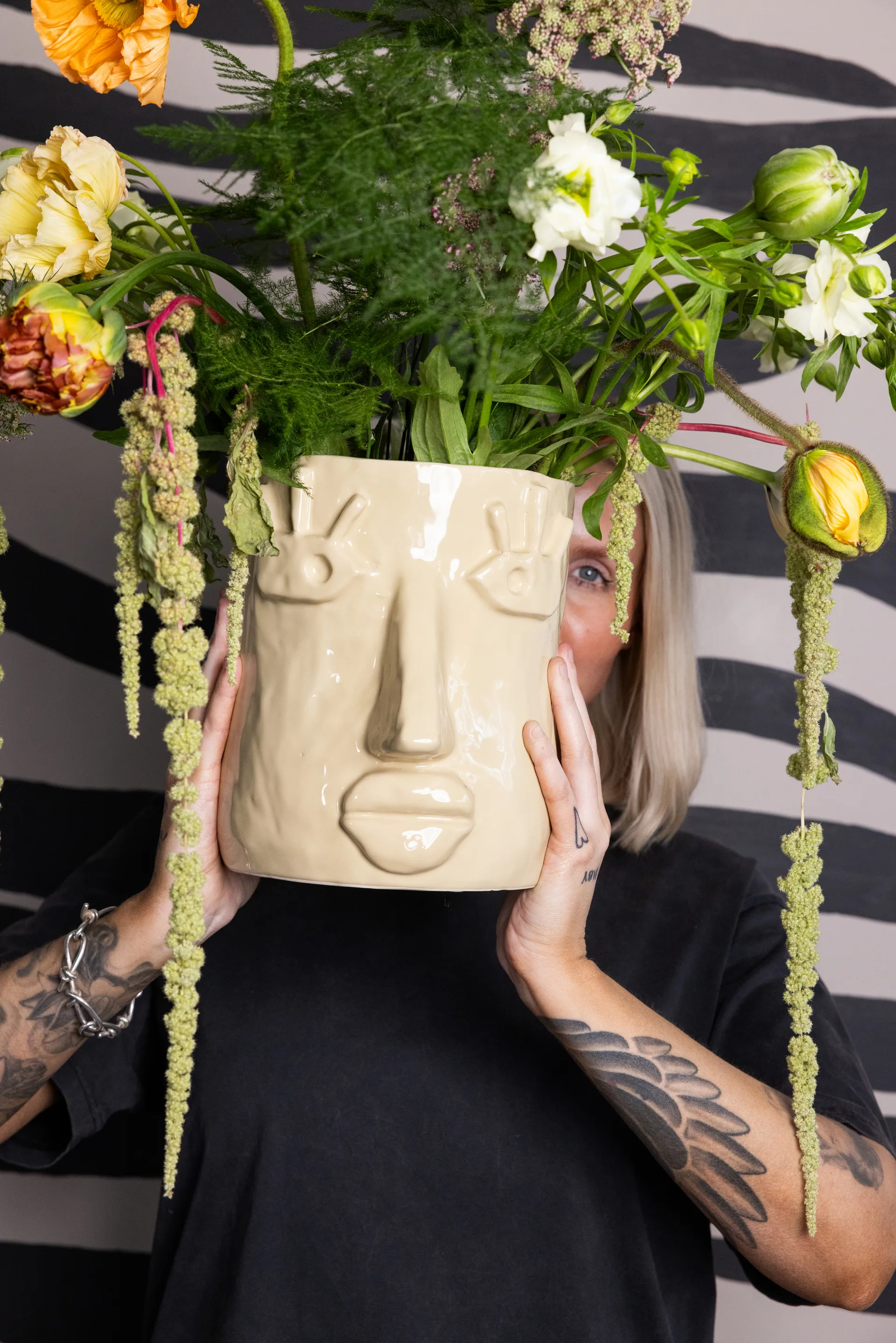 Facy pot L 24x19x22 cm, 米色 Byon