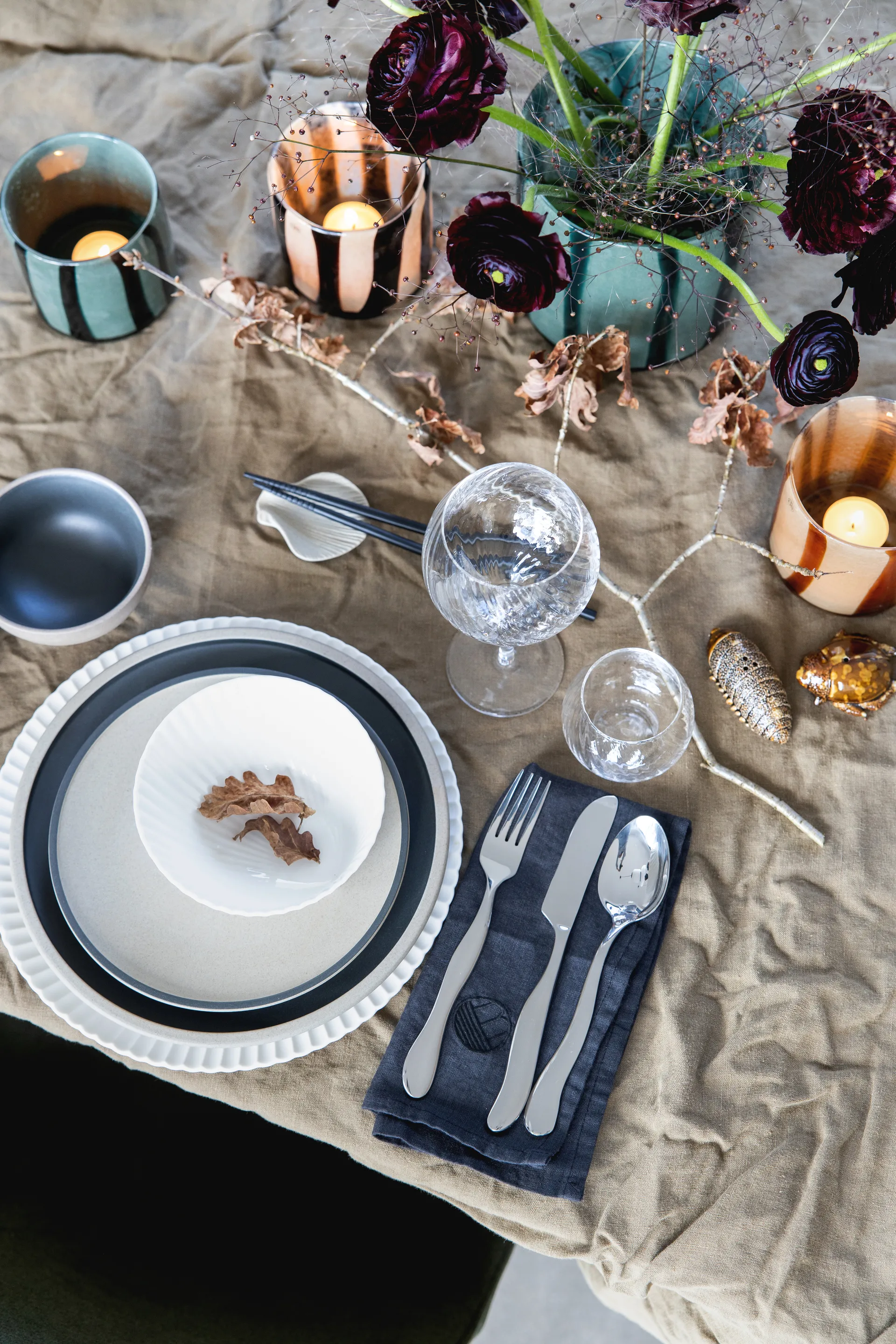 Fumiko chopstick holder 四件套装, 米色 Byon