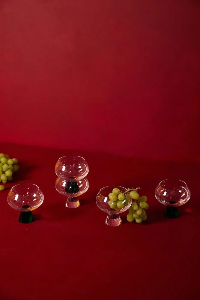 Indy 玻璃 24 cl 两件套装, Green-clear Byon