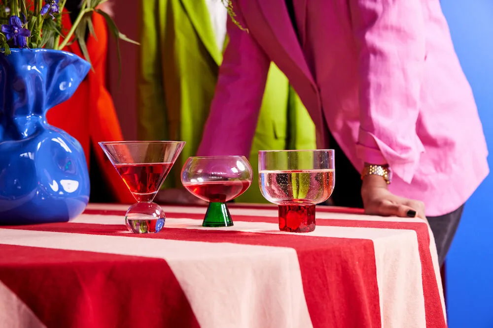 Indy 玻璃 24 cl 两件套装, Green-clear Byon