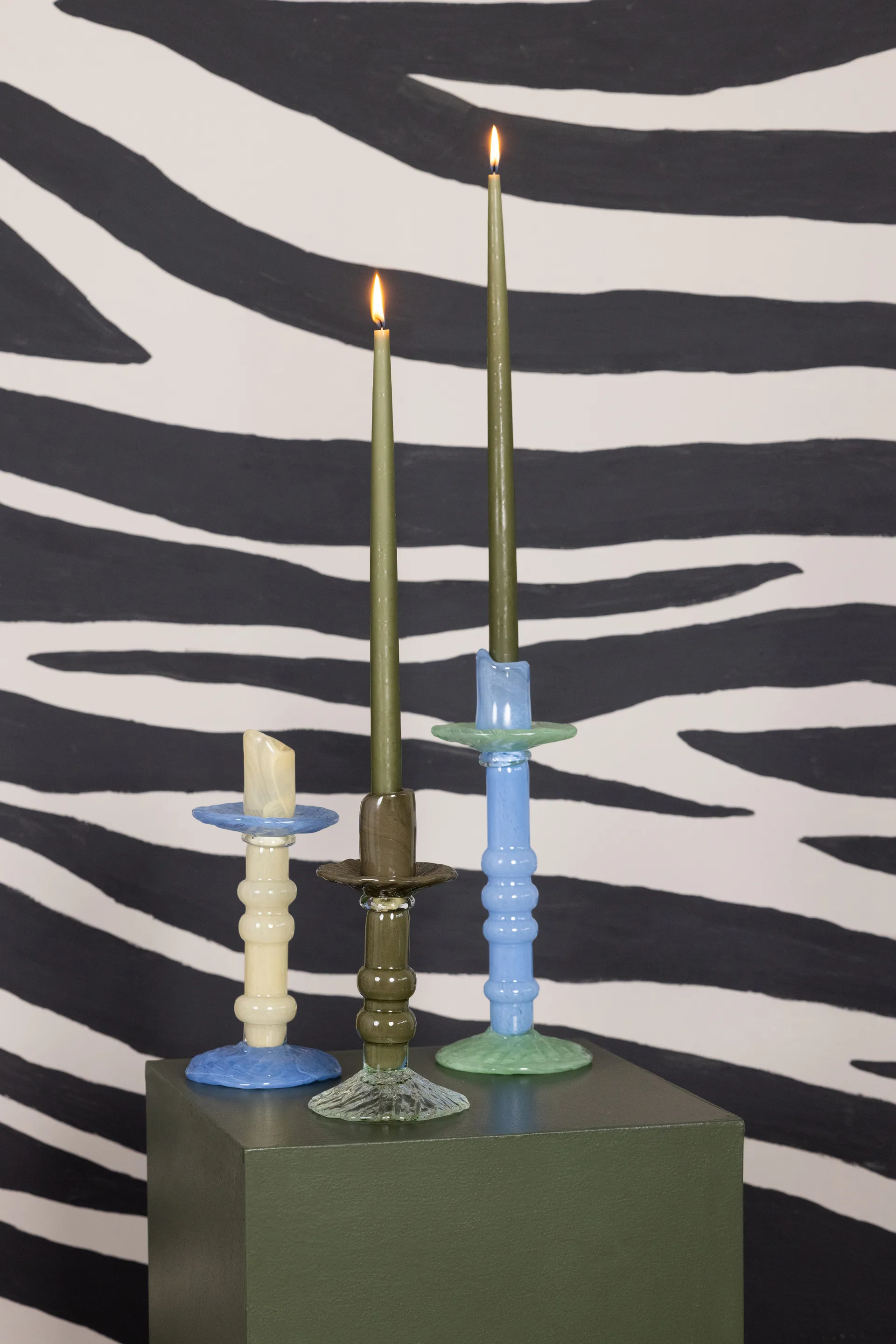 Lara 烛台 S 22 cm, 绿色-透明 Byon