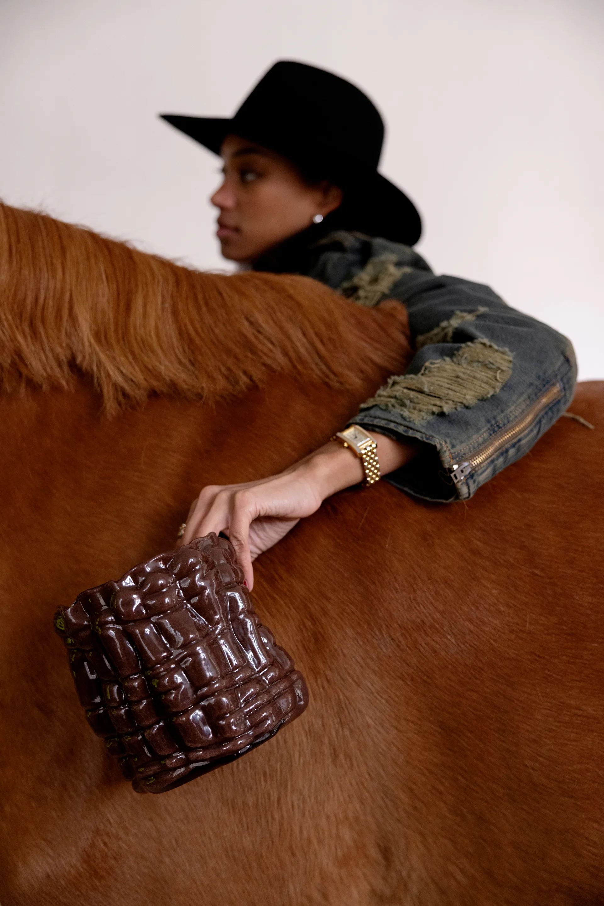 Laranne 烛台 Ø15 cm, 褐色 Byon