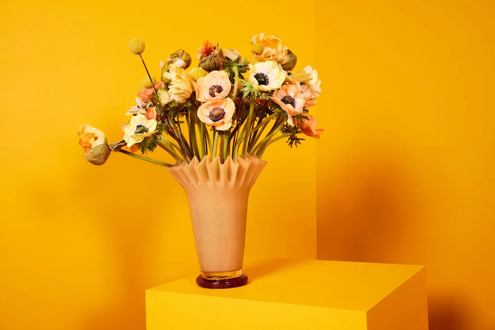 Lori 花瓶 28cm, 黄色_波尔多红 Byon