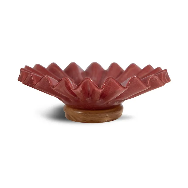 Lori 碗 M Ø18cm - 波尔多红_米色 - Byon