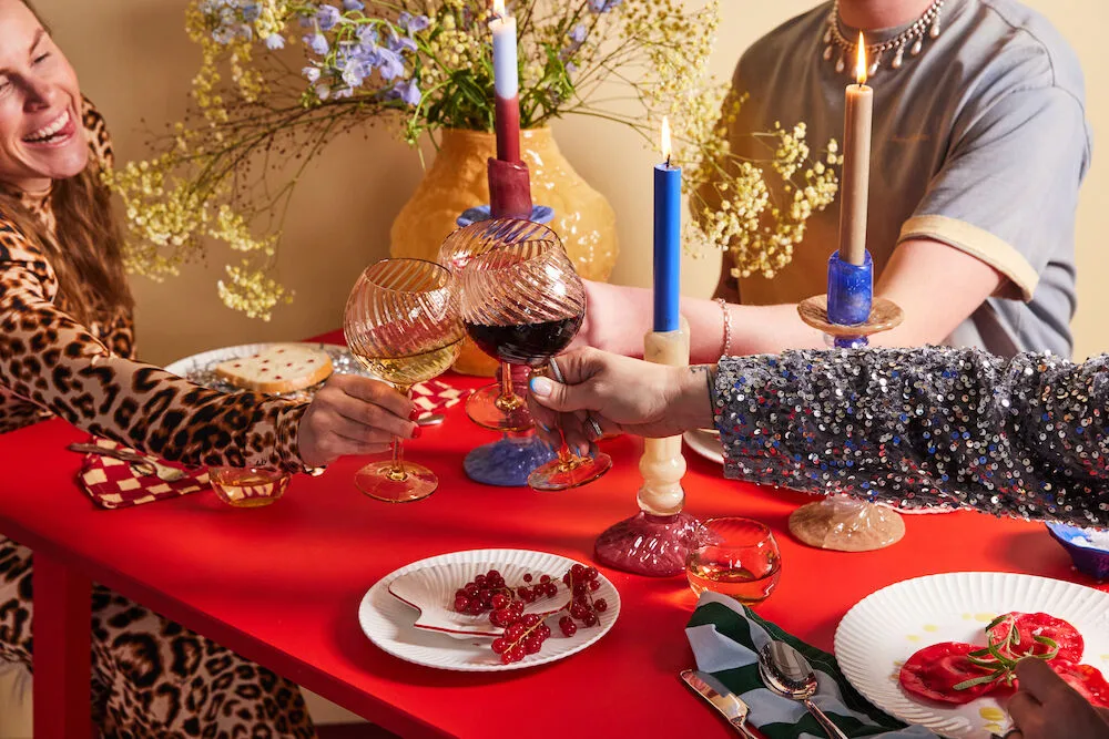 Love 餐巾纸 45x45 cm 两件套装, 绿色-浅蓝 Byon