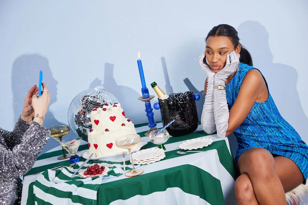 Love 厨房巾 50x70 cm 两件套装, 绿色-浅蓝 Byon