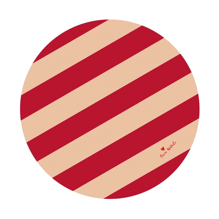 Love 圣诞树 mat Ø100 cm - 红色-沙色 - Byon