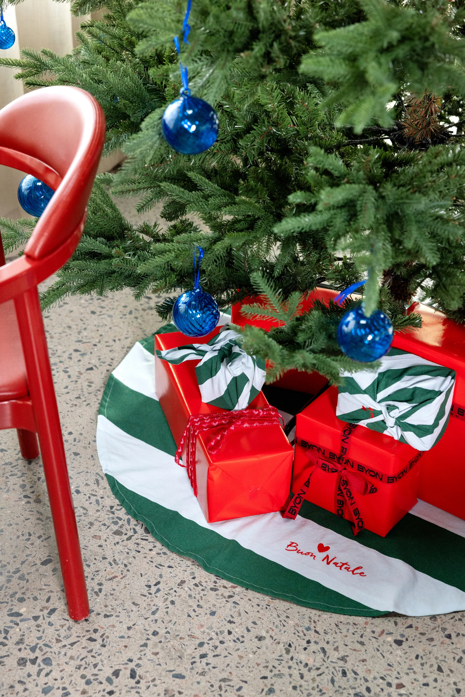 Love 圣诞树 mat Ø100 cm, 绿色-浅蓝 Byon