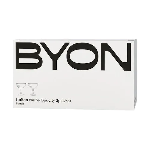 Opacity意大利碟形香槟杯 150ml 2件装, 桃色 Byon